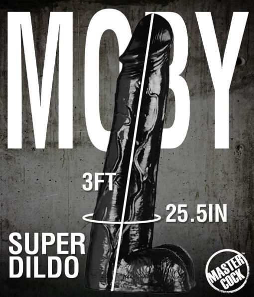 3-foot black super dildo named Moby from Master Cock