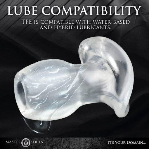 Transparent TPE product for lubricant compatibility