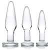 Dosha 3 Piece Glass Anal Plug Kit