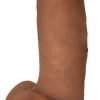 Jock Dark Bareskin Dildo with Balls - 7 Inch