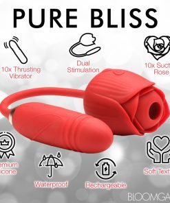 10X Romping Rose Suction and Thrusting Vibrator - Image 5