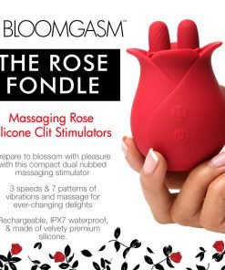 10X Fondle Massaging Rose Silicone Clit Stimulators - Image 2