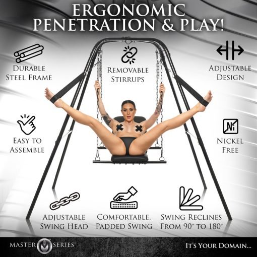 Throne Adjustable Sex Swing with Stand - Image 5