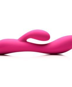 10X Flexible Silicone Rabbit Vibrator - Pink - Image 9