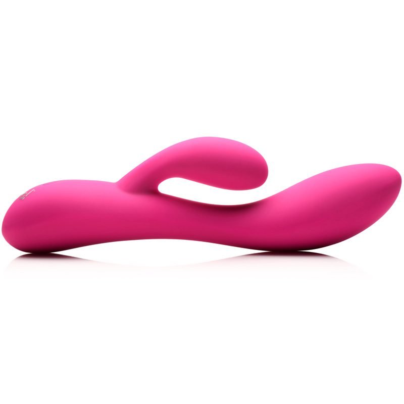 10X Flexible Silicone Rabbit Vibrator - Pink - Image 9