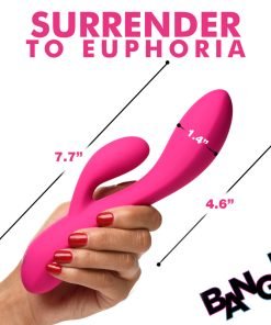 10X Flexible Silicone Rabbit Vibrator - Pink - Image 4