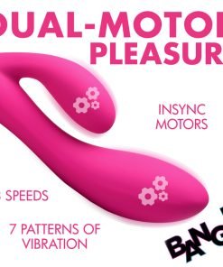 10X Flexible Silicone Rabbit Vibrator - Pink - Image 6