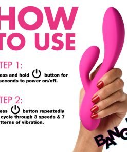 10X Flexible Silicone Rabbit Vibrator - Pink - Image 7