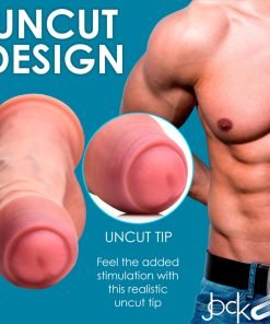 8.7 Inch Dual Density Uncut Dildo with Balls - Image 3