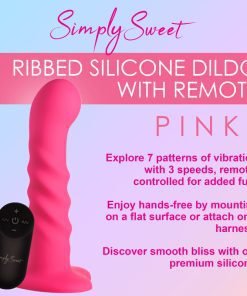 21X Vibrating Ribbed Silicone Dildo - Image 2