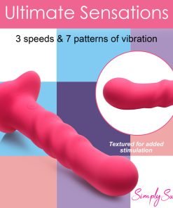 21X Vibrating Ribbed Silicone Dildo - Image 7