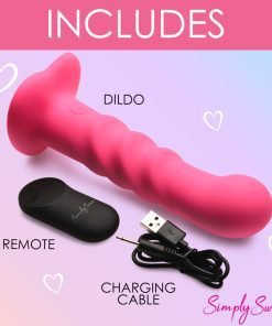 21X Vibrating Ribbed Silicone Dildo - Image 8