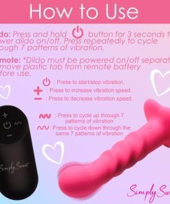21X Vibrating Ribbed Silicone Dildo - Image 9