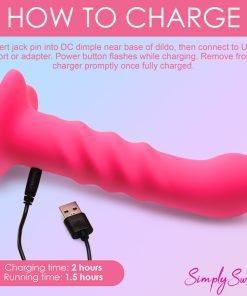 21X Vibrating Ribbed Silicone Dildo - Image 11