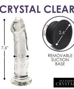 Glass Dildo with Silicone Base - 7.6 Inch - Image 4