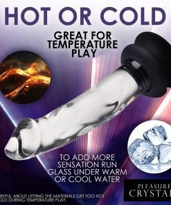 Glass Dildo with Silicone Base - 7.6 Inch - Image 6