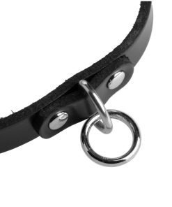 Unisex Leather Choker with O-Ring- ML - Image 4