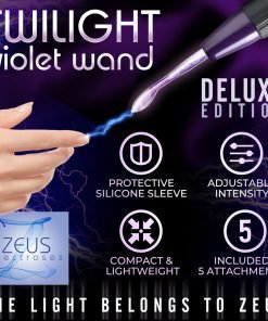 Twilight violet wand with lightning effect and hand interaction