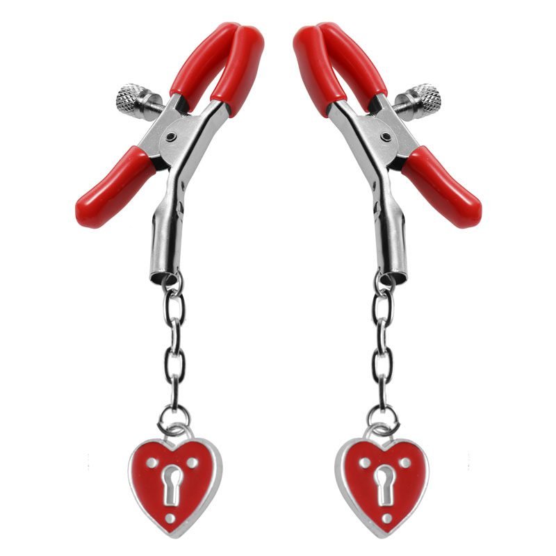 Captive Heart Padlock Nipple Clamps - Image 3