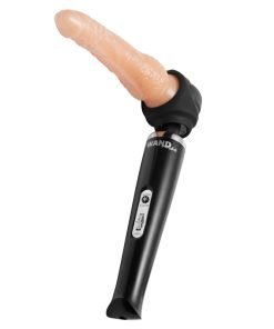 Strap Cap Vibrating Wand Harness Kit with Dildo