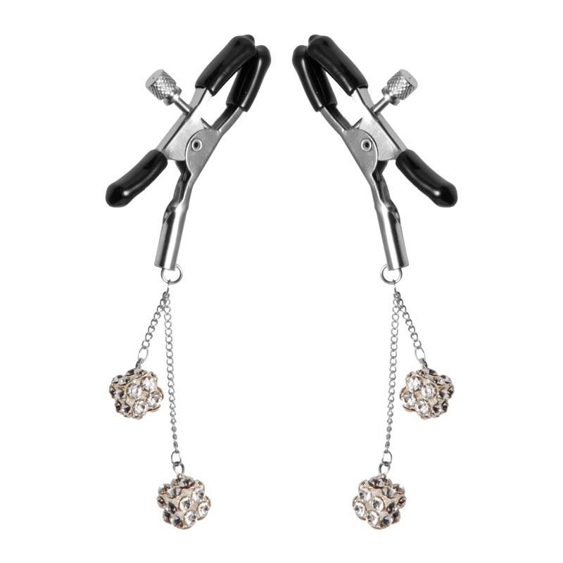 Ornament Adjustable Nipple Clamps with Jewel Accents - Image 3