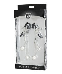Ornament Adjustable Nipple Clamps with Jewel Accents - Image 4