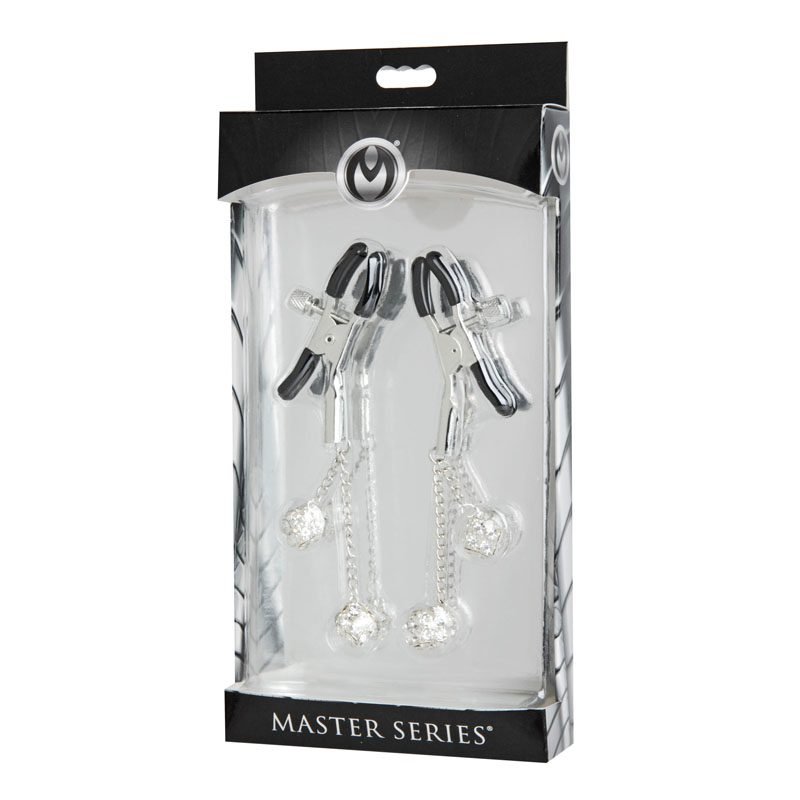 Ornament Adjustable Nipple Clamps with Jewel Accents - Image 4
