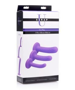 Tri-Play 3 Piece Silicone Dildo Set - Image 4