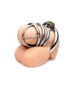 The Pen Deluxe Stainless Steel Locking Chastity Cage - Image 2