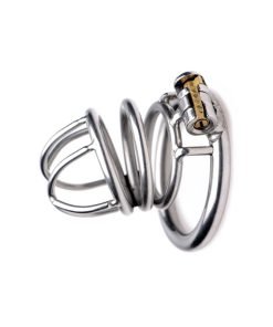 The Pen Deluxe Stainless Steel Locking Chastity Cage - Image 3