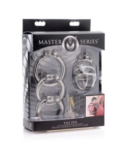 The Pen Deluxe Stainless Steel Locking Chastity Cage - Image 5