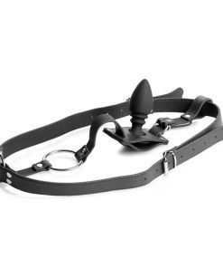 Male Cock Ring Harness with Silicone Anal Plug - Image 2