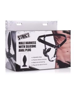 Male Cock Ring Harness with Silicone Anal Plug - Image 5