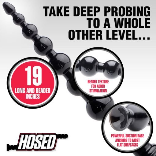 Hosed 19 Inch Graduated Bead Anal Snake - Image 5