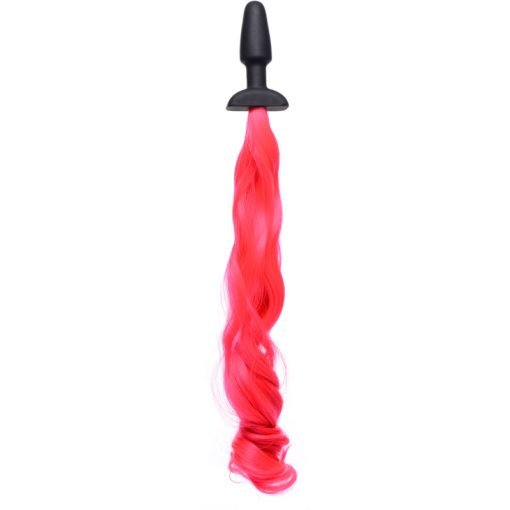 Hot Pink Pony Tail Anal Plug - Image 3