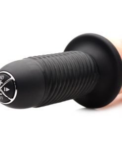 The Curved Dicktator 13 Mode Vibrating Giant Dildo Thruster - Flesh - Image 3