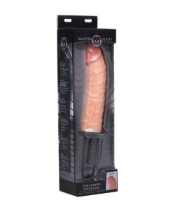 The Curved Dicktator 13 Mode Vibrating Giant Dildo Thruster - Flesh - Image 7