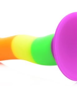 Proud Rainbow Silicone Dildo with Harness - Image 5