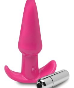 Smooth Vibrating Anal Plug - Pink - Image 2