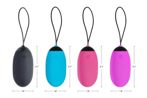 XL Silicone Vibrating Egg - Purple - Image 3