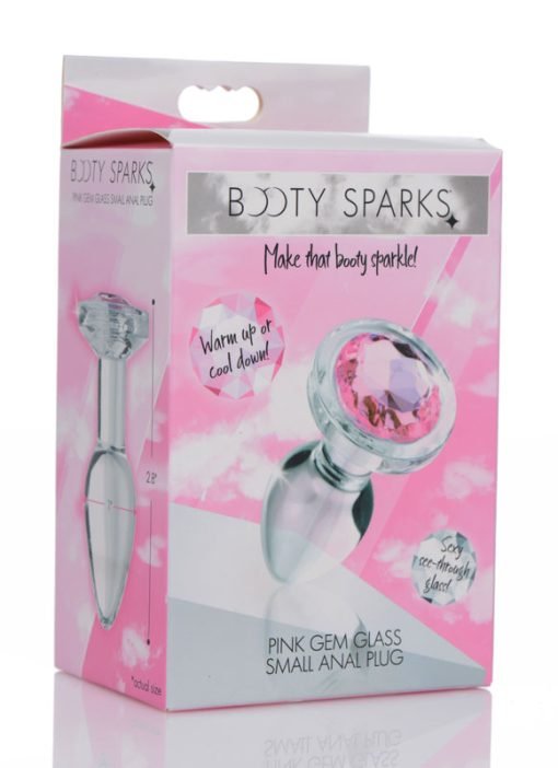 Pink Gem Glass Anal Plug - Small - Image 5