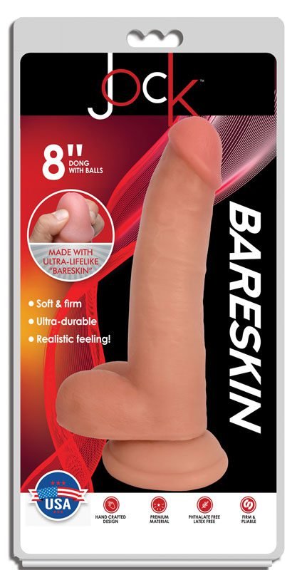 Jock Light Bareskin Dildo with Balls - 8 Inch - Image 4