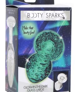 Glow-In-The-Dark Glass Anal Plug - Large - Image 5