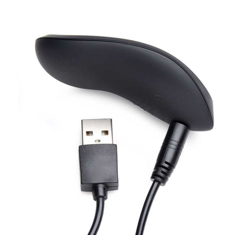 10X Vibrating Silicone Strapless Strap-on - Black - Image 7