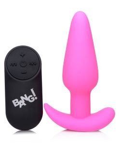 Remote Control 21X Vibrating Silicone Butt Plug - Pink - Image 4