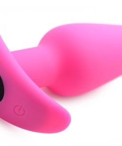 Remote Control 21X Vibrating Silicone Butt Plug - Pink - Image 5