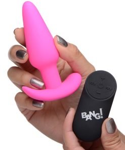 Remote Control 21X Vibrating Silicone Butt Plug - Pink - Image 3