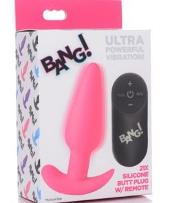 Remote Control 21X Vibrating Silicone Butt Plug - Pink - Image 8