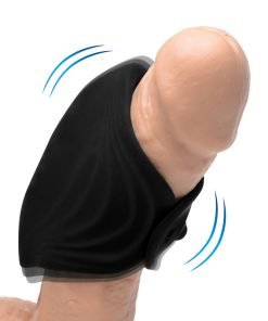 10X Pleasure Stroke Vibrating Silicone Penis Sleeve - Image 4