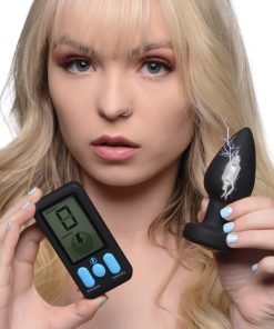 E-Stim Pro Silicone Vibrating Anal Plug with Remote Control